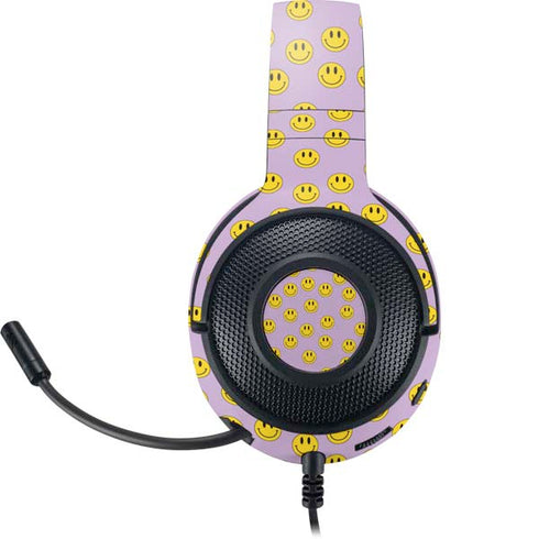 Purple Happy Face Pattern Razer Kraken X Skin